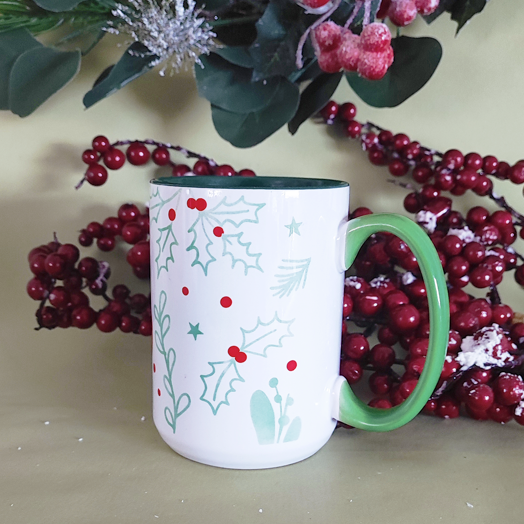 Tasse "Adventszeit mit Buchstabe", PERSONALISIERBAR, 425 ml (spülmaschinenfest)