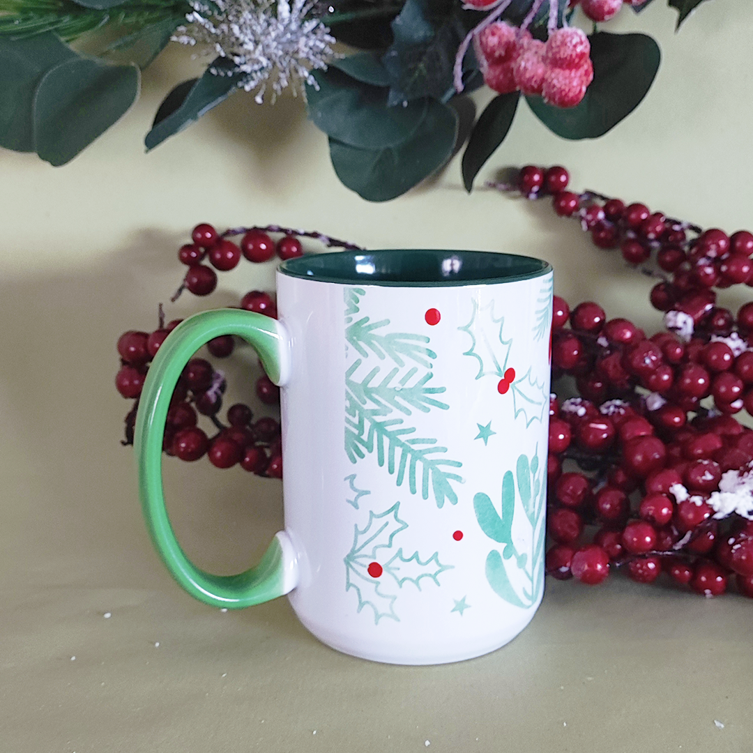 Tasse "Adventszeit mit Buchstabe", PERSONALISIERBAR, 425 ml (spülmaschinenfest)