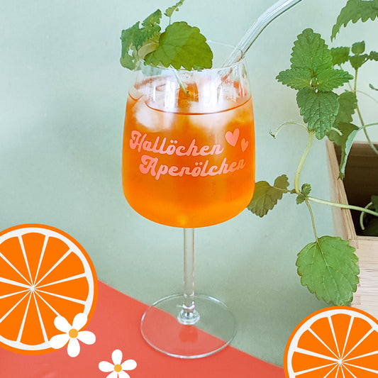 Aperol-Glas "Hallöchen Aperölchen", 600 ml