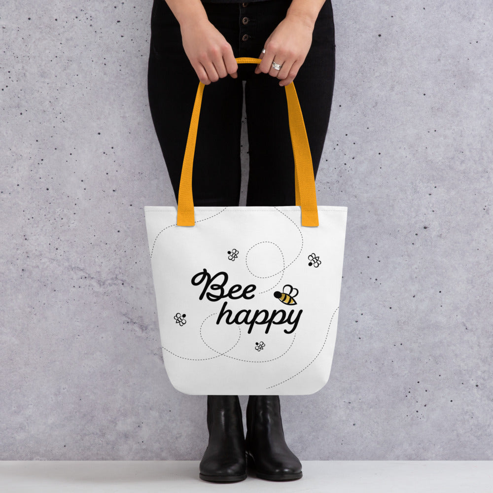 Stofftasche "Bee happy", 38,1 x 38,1 cm